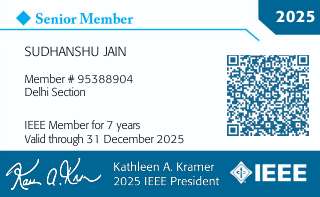 IEEE Senior Member - Sudhanshu Jain